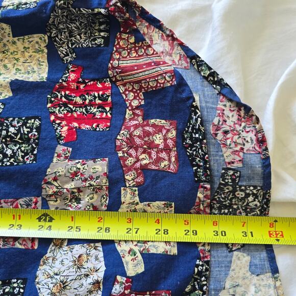 Vintage Spot Mens Long Sleeve Hawaiian Shirt Blue Size L Allover Shirt Print - Picture 8 of 8